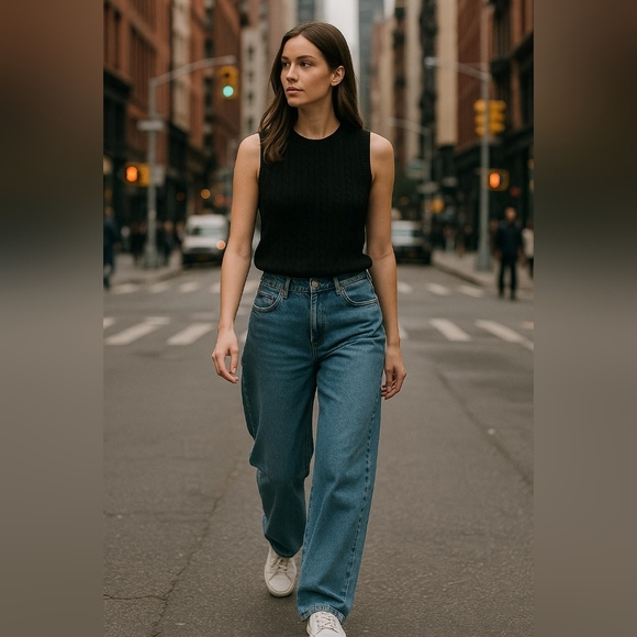 ZARA Chic Black Women's Sleeveless Tank Top - Picture 1 of 9